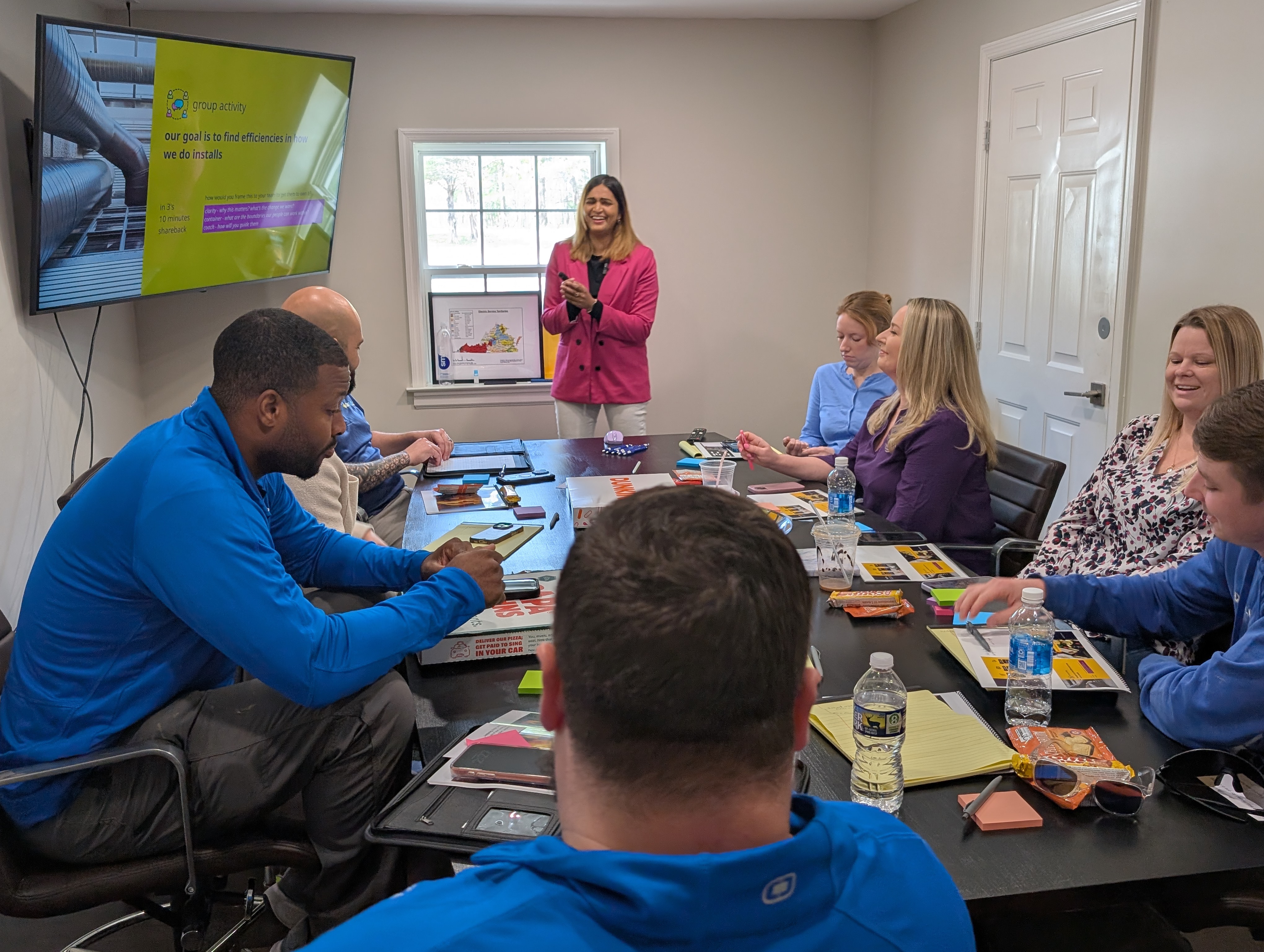 Reena Narayan speaking at a leadership event